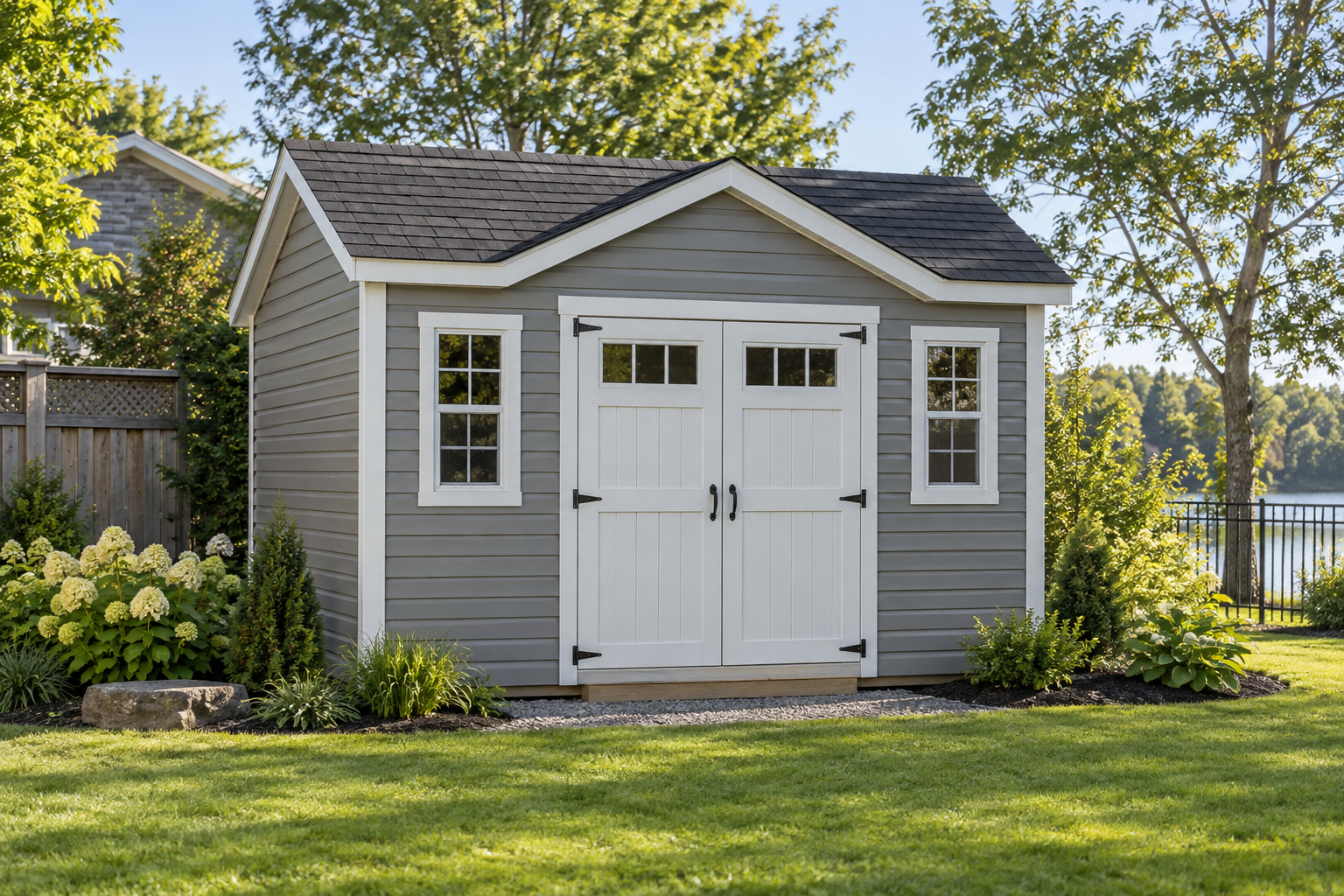 Made-to-order Pot Sheds vinyl garden shed