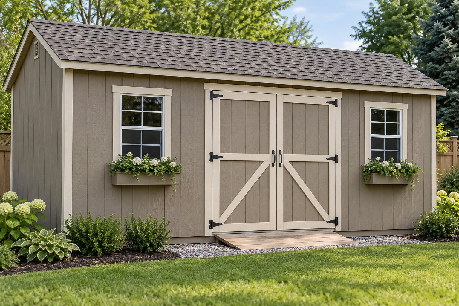 service-01 8 by 12 foot Pot Sheds garden shed